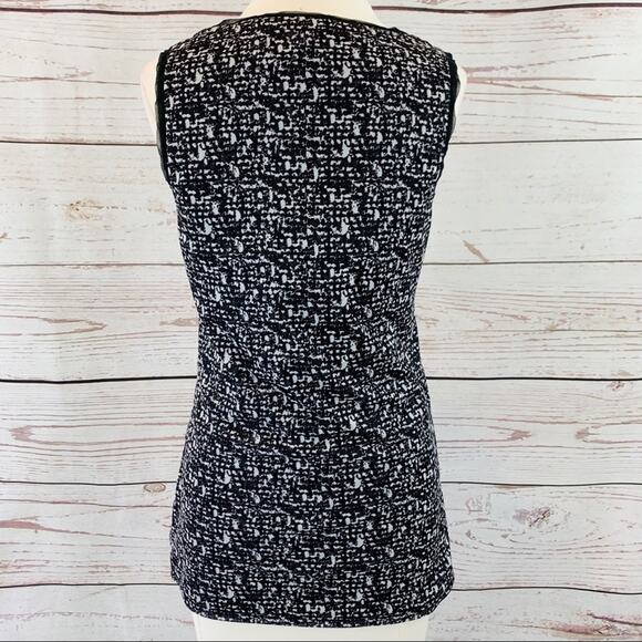 Ann Taylor sequin top black and white tank - Picture 8 of 14